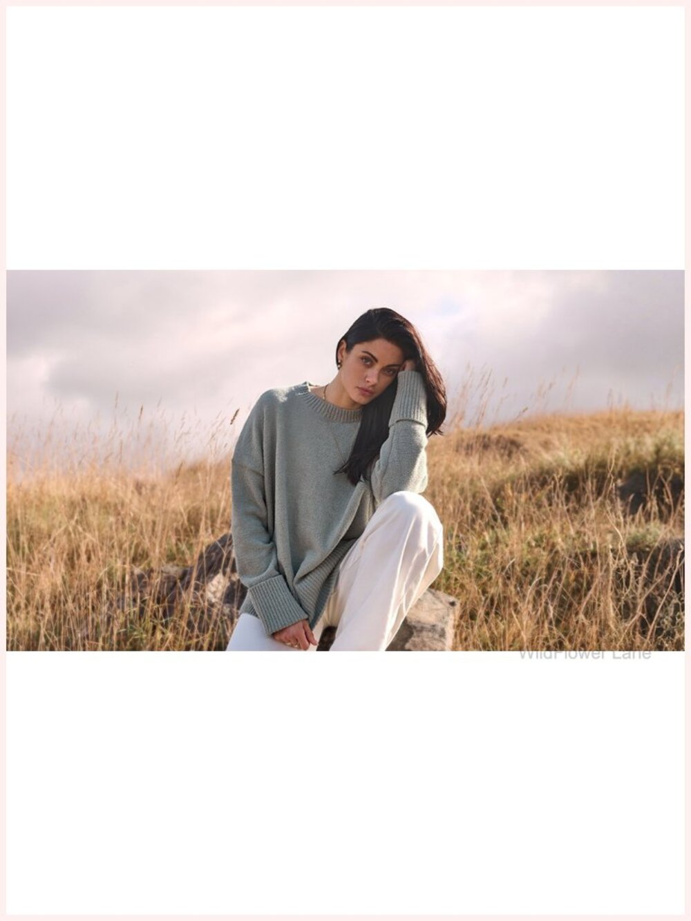 Women's Oversized Fuzzy Crewneck Pullover Sweater Long Sleeve Cozy Fall Chunky - Picture 6 of 6